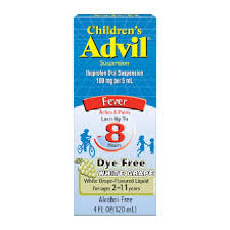 ADVIL CHILDRENS DYE FREE WHITE GRAPE