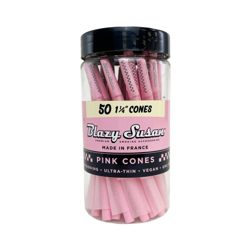 BLAZY SUSAN PINK CONES 1 1/4  50CT JAR