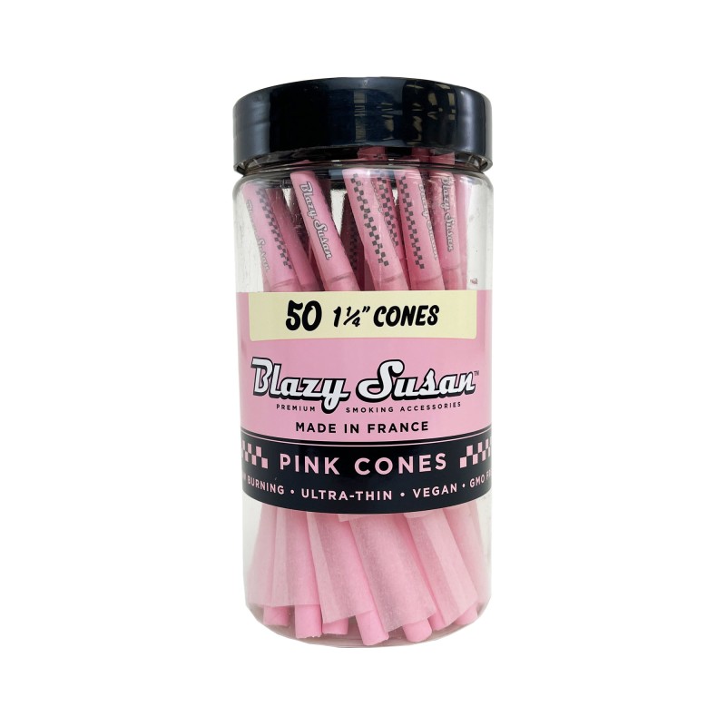 BLAZY SUSAN PINK CONES 1 1/4  50CT JAR