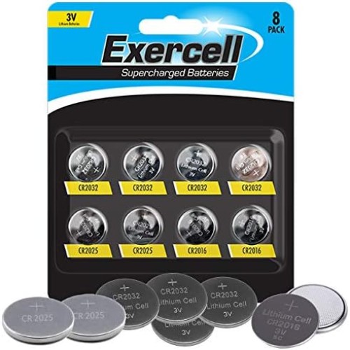 8 PC BUTTON BATTERIES CR2032