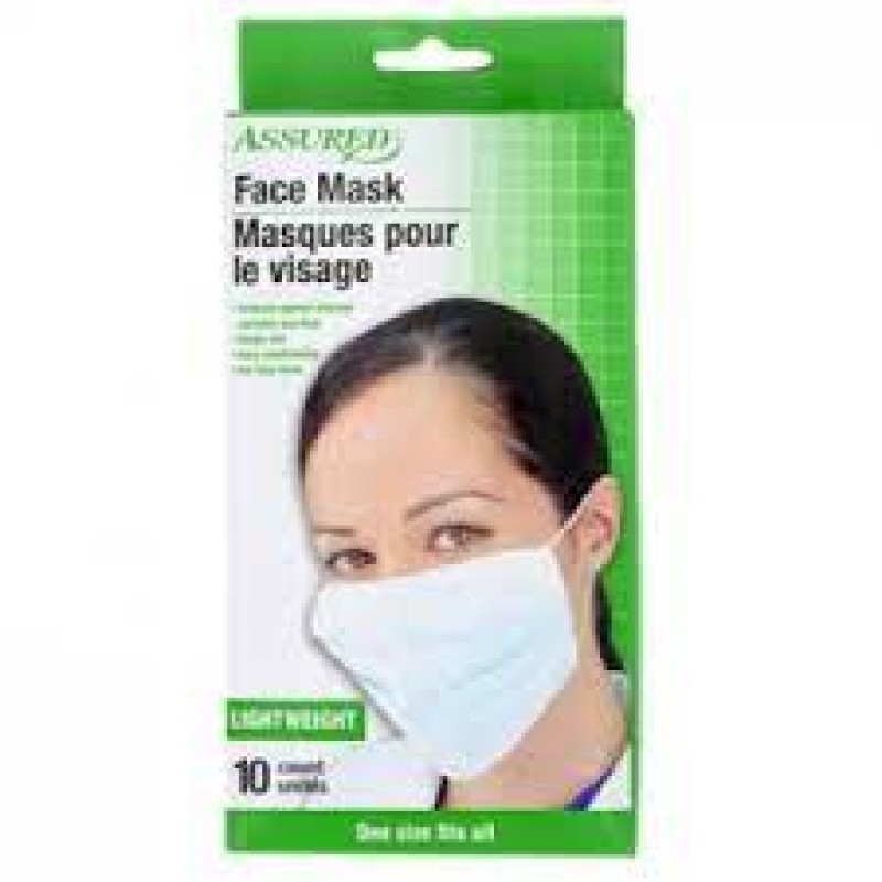 ASSURED FACE MASK 10 CT