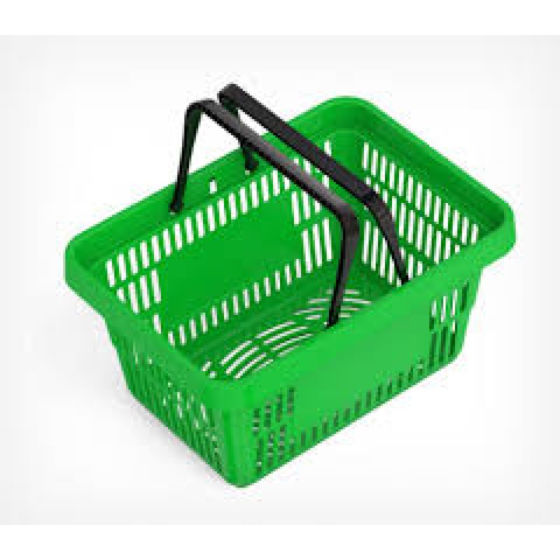 BASKET PLASTIC WITH HANDLE