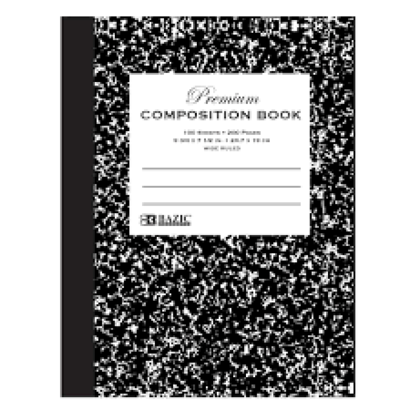 BAZIC BLACK COMPOSITION PLAIN BOOK