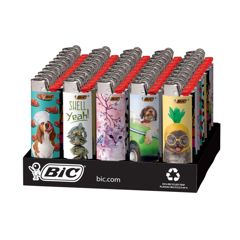 BIC LIGHTER ANIMAL 50CT