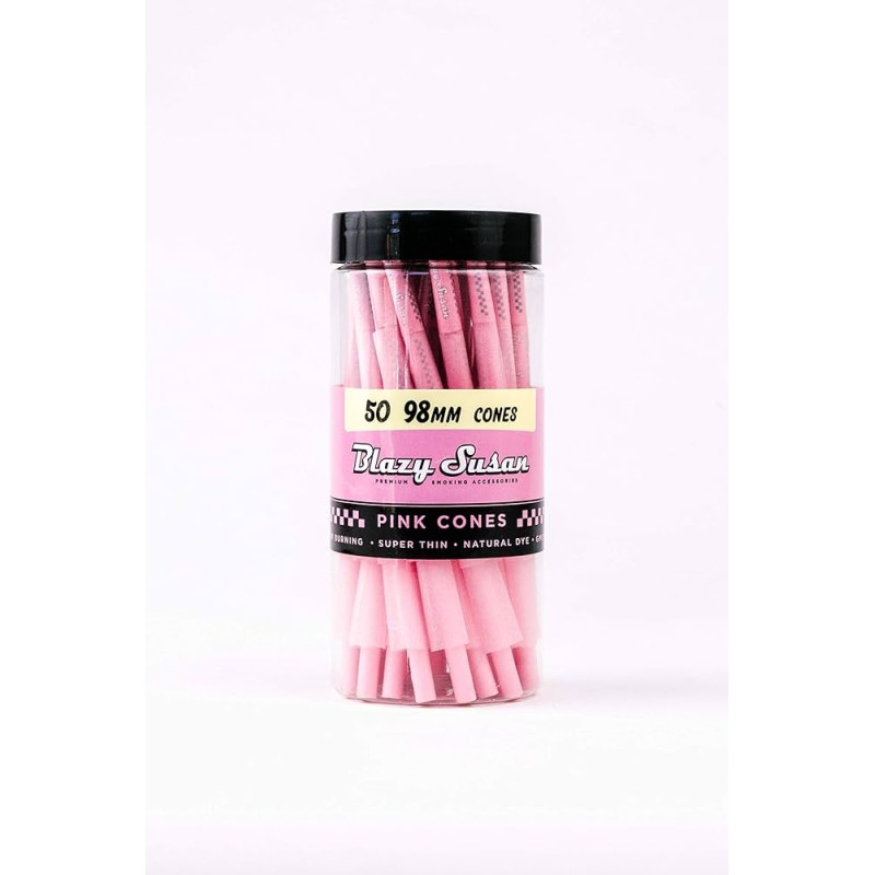 BLAZY SUSAN PINK CONES  50CT JAR