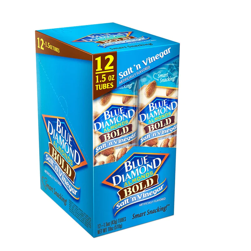 BLUE DIAMOND ALMONDS BOLD SAIT N VINEGAR 12CT