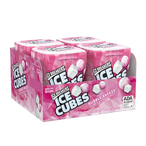 ICE B ICE CUBES BUBBLE BREEZE GUM 4 CT