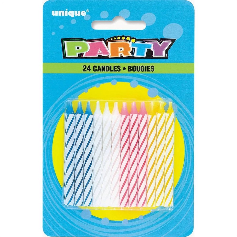 LIL NECESSITIES BIRTHDAY CANDLE BLISTER 24CT