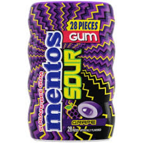 MENTOS GUM PURE SOUR GRAPE