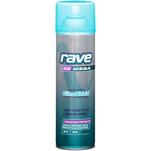 Rave 4x Mega Unscented Hair Spray